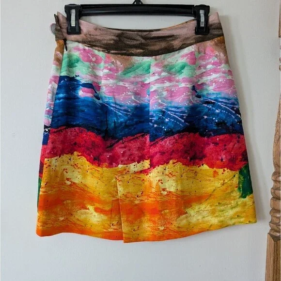 Essential Antwerp‎ Watercolor Art To Wear Mini Skirt Size 2 - Picture 7 of 11